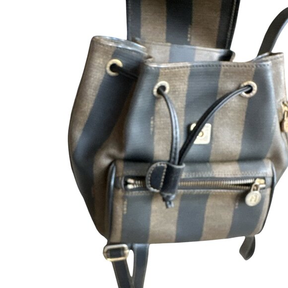 Fendi Pequin PVC  Leather Backpack - Picture 6 of 9